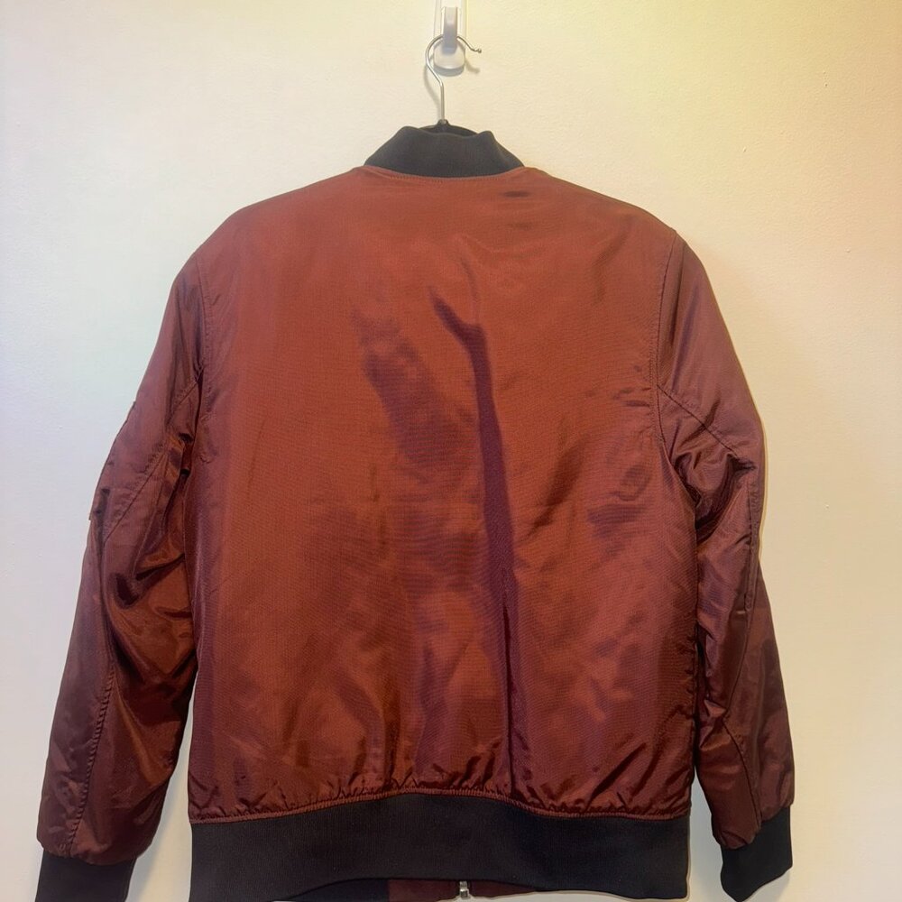 Maroon Bomber Jacket - image 4